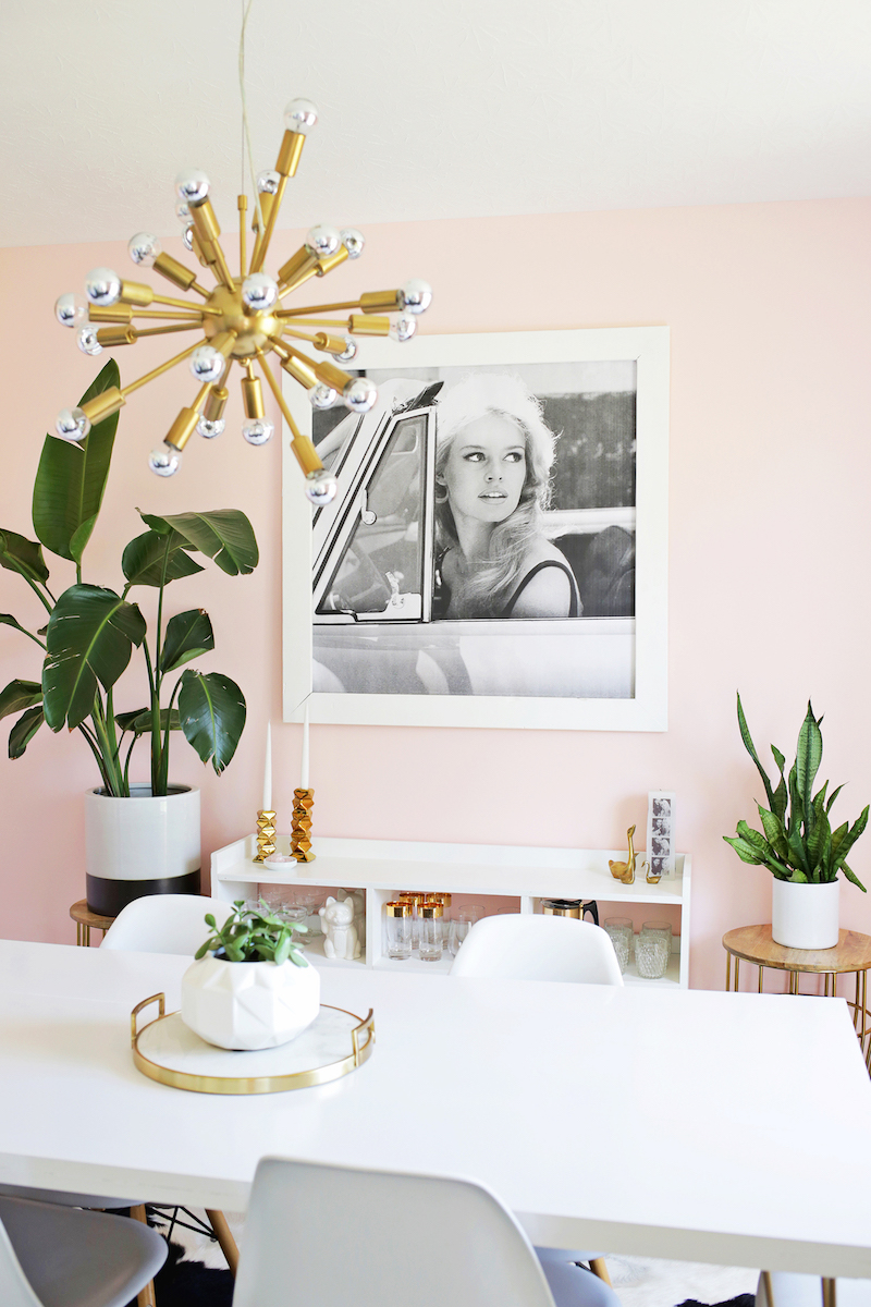 Gold Sputnik Chandelier via A Beautiful Mess