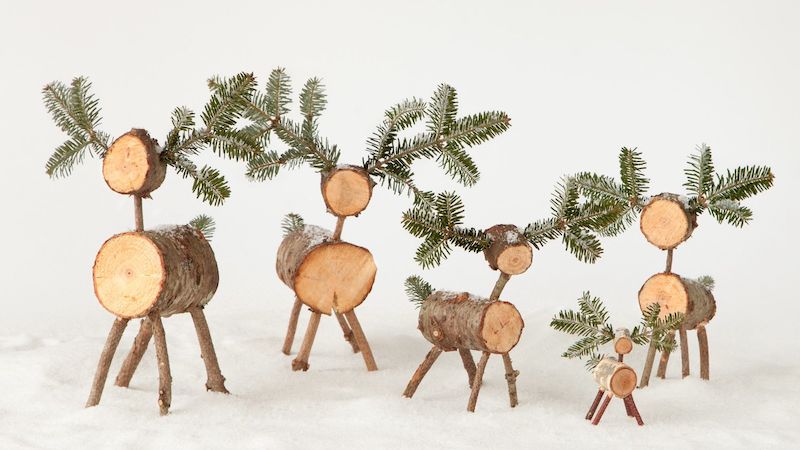 Christmas Tree Reindeer DIY via marthastewart