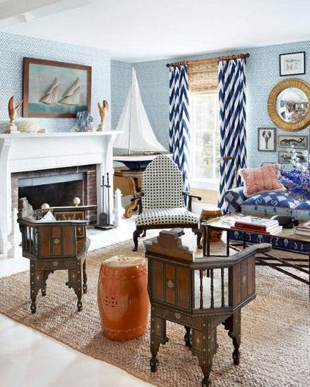 Nautical living room decor