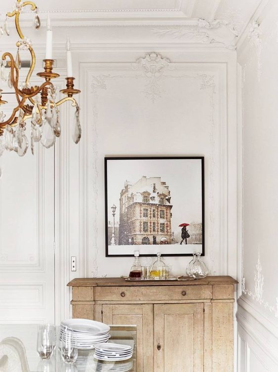 French Country Accent Cabinet in the Dining Room