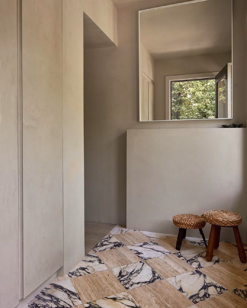 Checkered floors Bathroom tiles turi_interior
