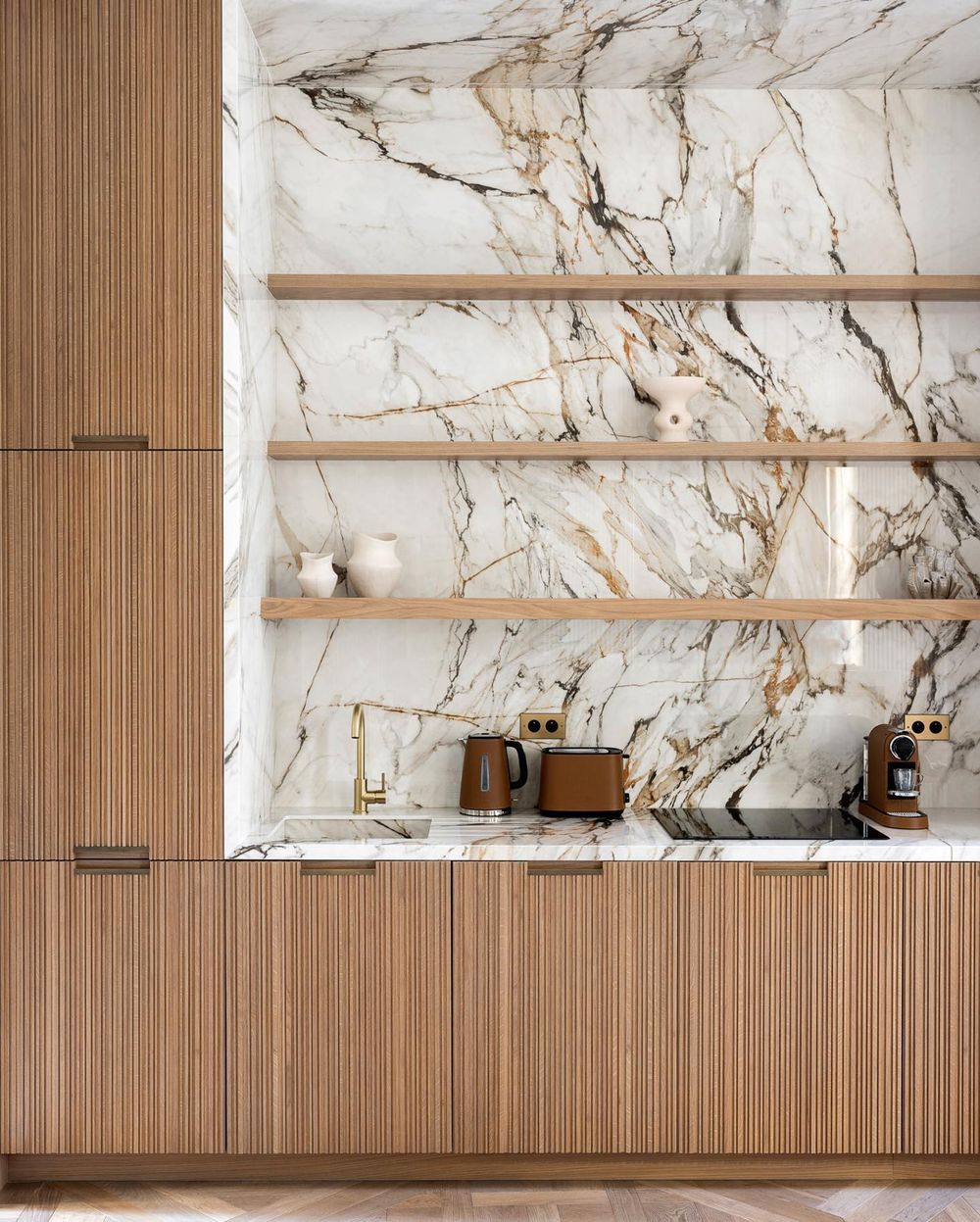 Contemporary kitchen brown marble highstayparis