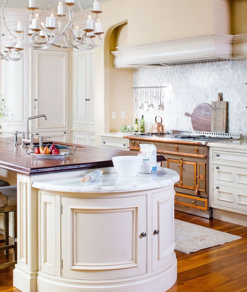 kitchen cabinet ideas Semi-circular Island Cabinets